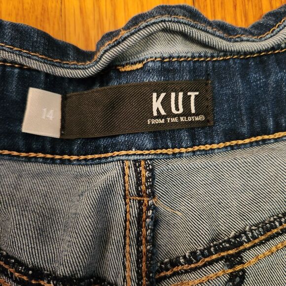 Kut From The Kloth Reese High Rise Ankle Light Soft Summer Paper Bag Jeans Sz 14 - Picture 6 of 9